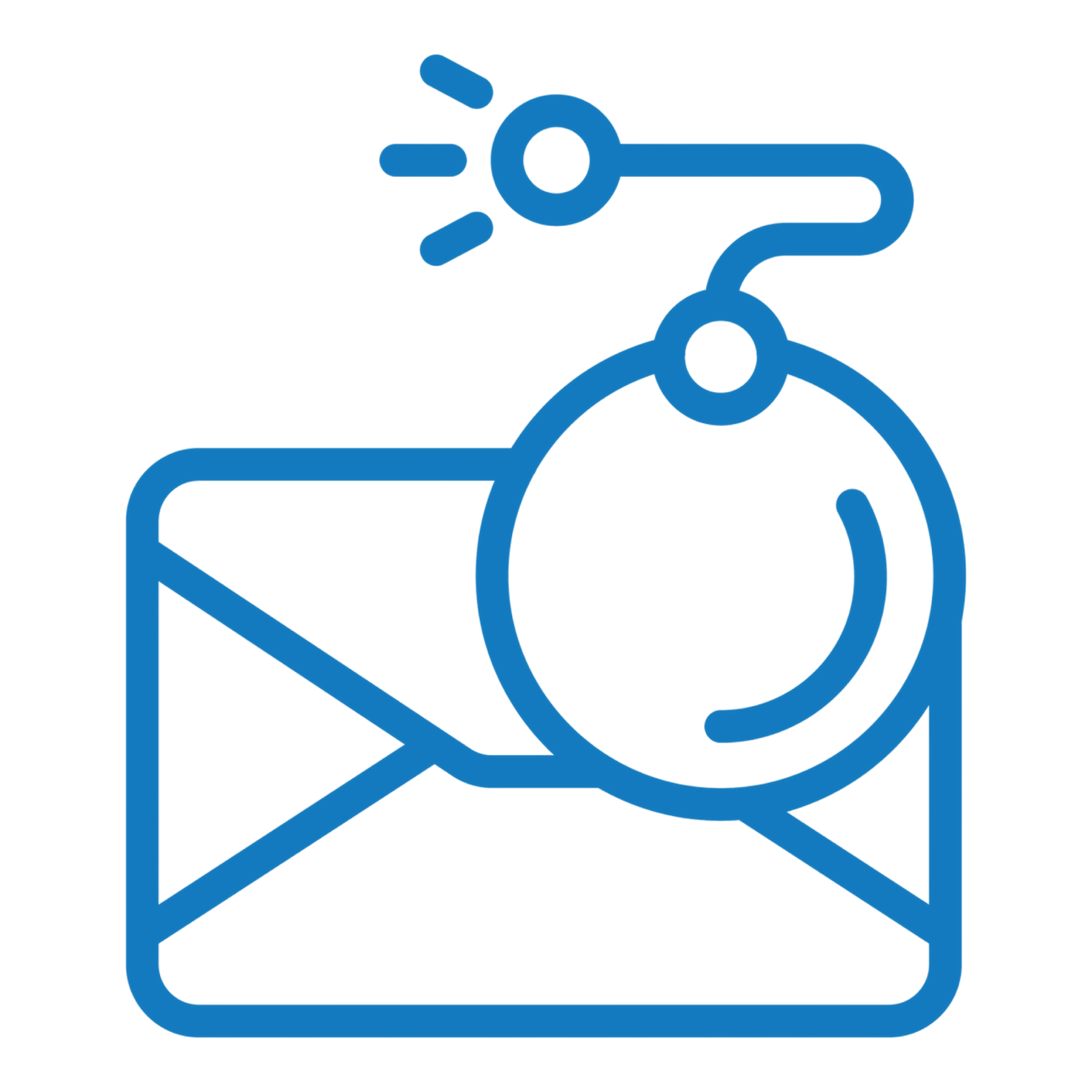 Mass email marketing and customer outreach icon